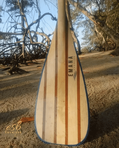 Remo Canoa Havaiana De Linha Em Madeira Emana Paddles